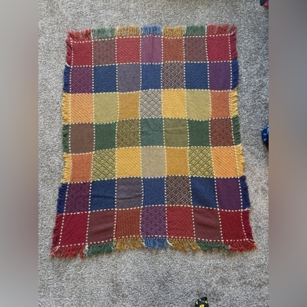 vintage colorblock throw